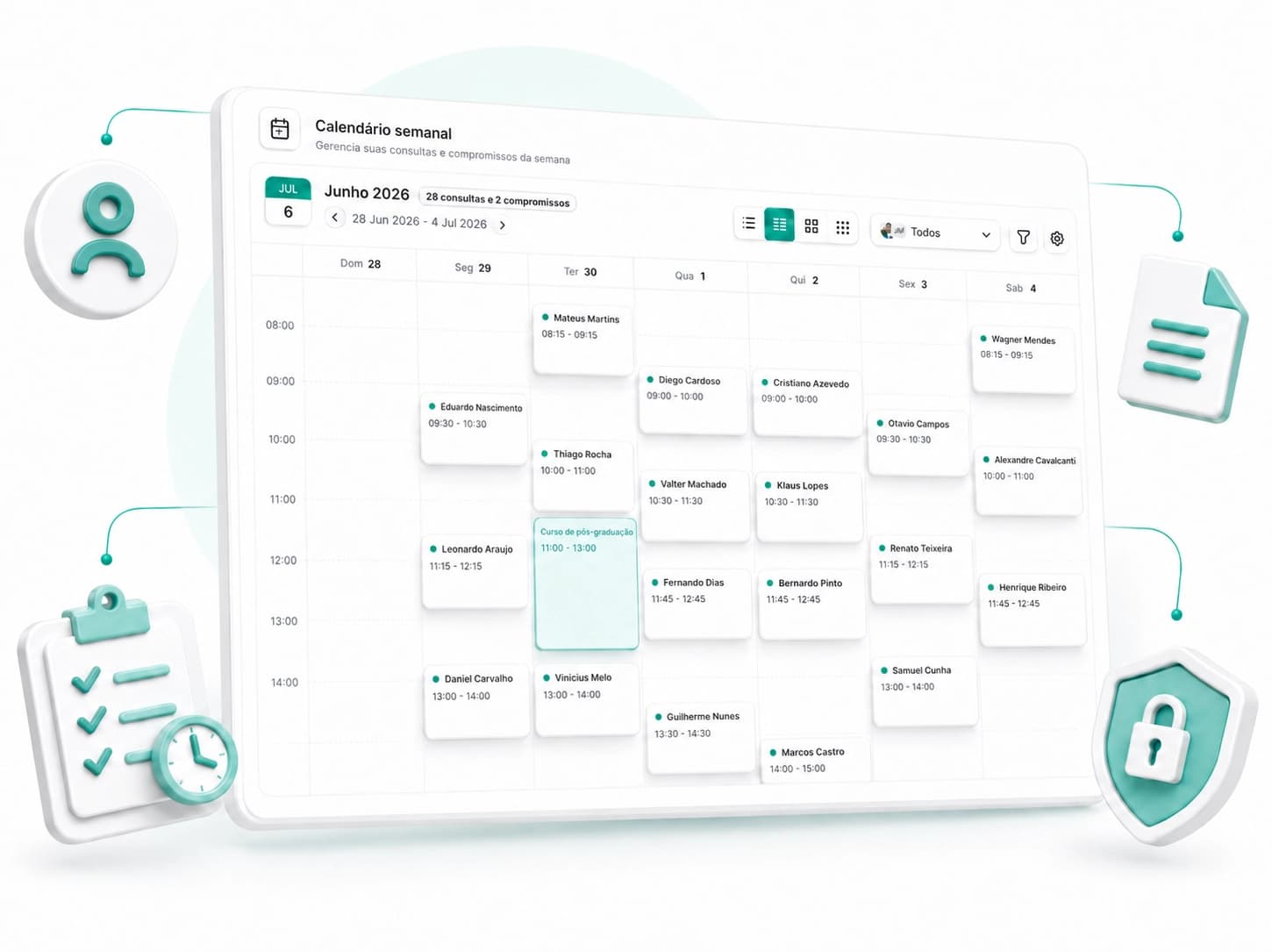 Organize sua agenda