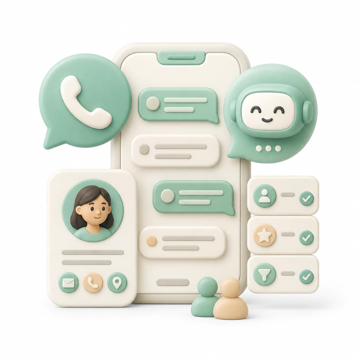 Assistentes que atendem no WhatsApp
